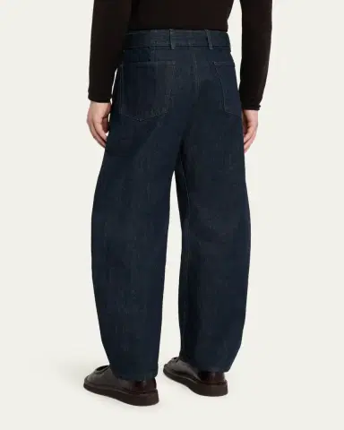 LEMAIRE Men's Denim Twisted Belted Pants | Thumbnail 3