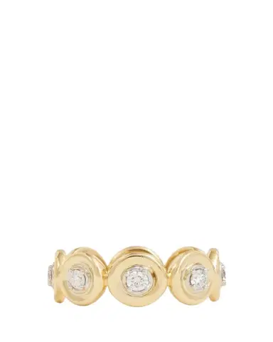 Jamie Wolf 18K Yellow and White Gold Linked Round Diamond Band | Thumbnail 1 Jamie Wolf 18K Yellow and White Gold Linked Round Diamond Band | Thumbnail 1