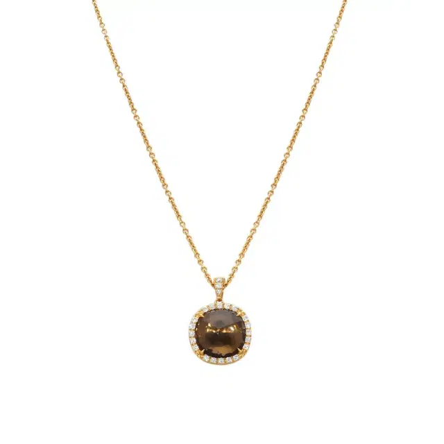 MARCO BICEGO Marco Bicego 18K Yellow Gold Diamond & London Smoky Quartz Pendant by The Solist