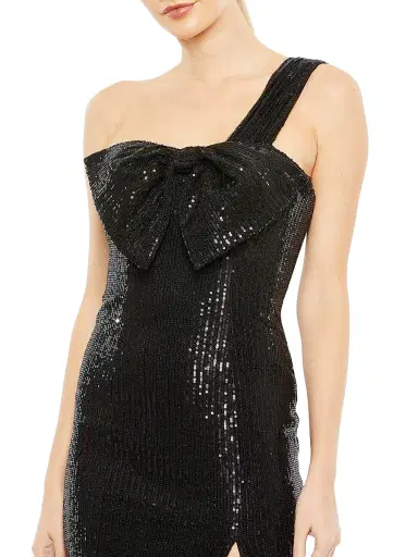 Mac Duggal Women's Metallic One-Shoulder Dress | Thumbnail 3