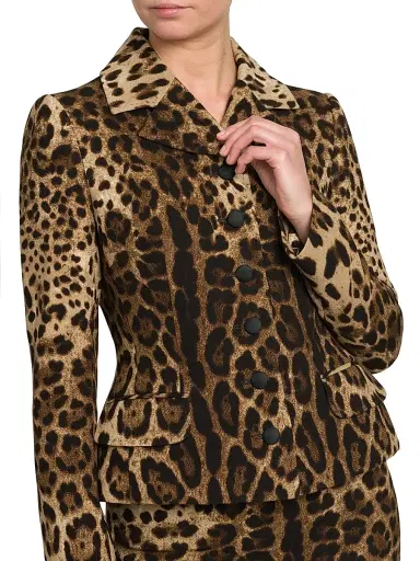 Dolce & Gabbana Women's Leopard-Print Peplum Jacket | Thumbnail 6 Dolce & Gabbana Women's Leopard-Print Peplum Jacket | Thumbnail 6