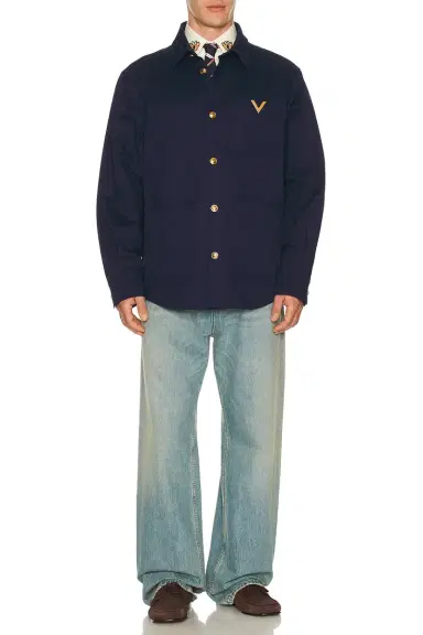 Valentino Classic Cotton Gabardine Jacket | Thumbnail 3 Valentino Classic Cotton Gabardine Jacket | Thumbnail 3