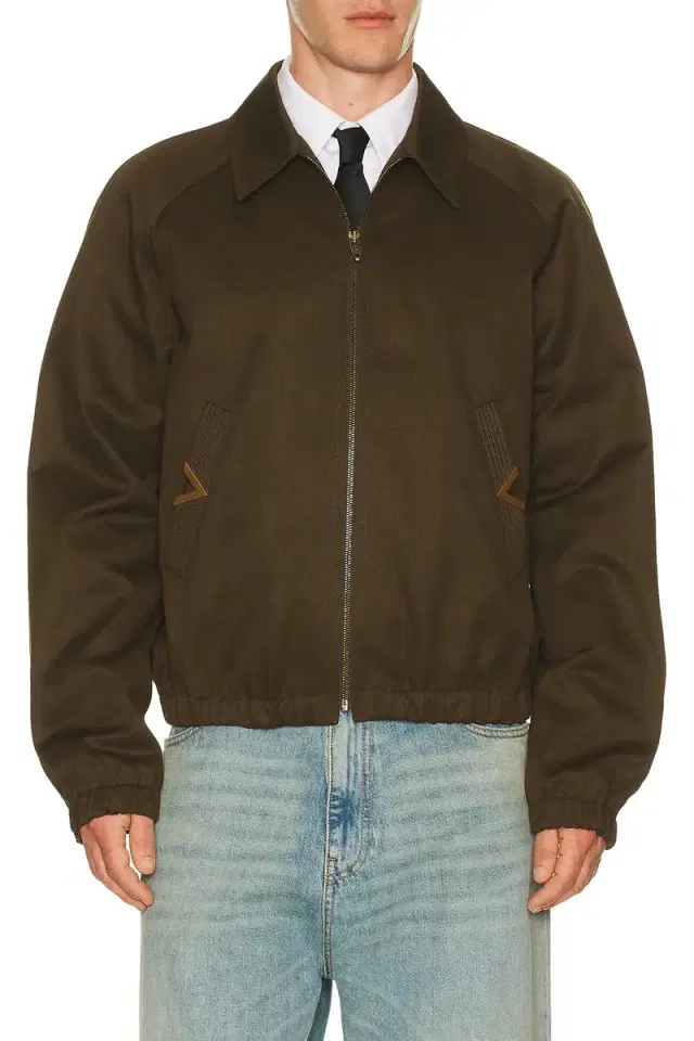 Valentino Gabardine Bomber Jacket