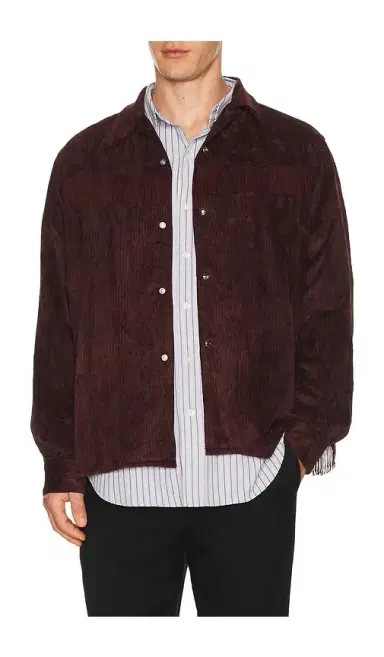 Needles Fringe Open Collar Shirt Rayon Corduroy | Thumbnail 1