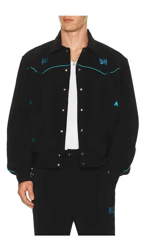 Piping Cowboy Jacket Poly Double Cloth