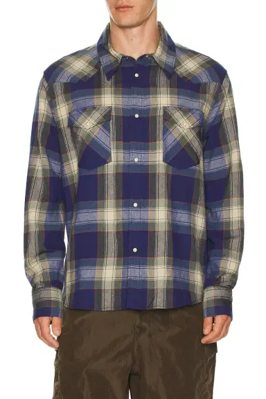 Visvim Four Corners Check Long Sleeve Shirt | Thumbnail 1