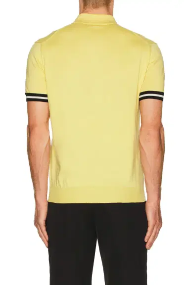 TOM FORD Contrast Cotton Silk Short Sleeve Polo | Thumbnail 2 TOM FORD Contrast Cotton Silk Short Sleeve Polo | Thumbnail 2