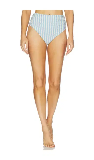 SIMKHAI Teya High Waisted Ruched Bikini Bottom | Thumbnail 1 SIMKHAI Teya High Waisted Ruched Bikini Bottom | Thumbnail 1