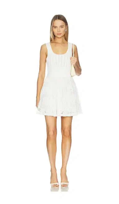 Simkhai Ellis Knit Lace Mini Dress | Thumbnail 1 Simkhai Ellis Knit Lace Mini Dress | Thumbnail 1