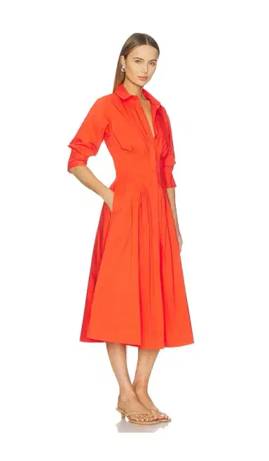 Simkhai Jazz Pintuck Midi Dress | Thumbnail 2 Simkhai Jazz Pintuck Midi Dress | Thumbnail 2