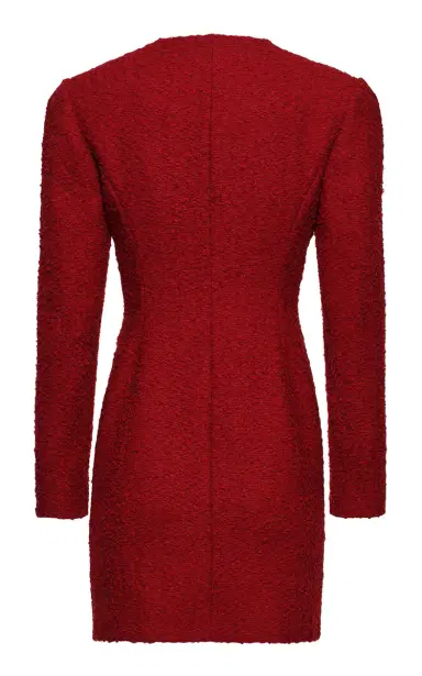 Magda Butrym Bouclé Wool-Blend Structured Mini Dress | Thumbnail 6