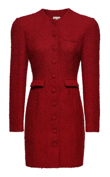 Magda Butrym Bouclé Wool-Blend Structured Mini Dress | Thumbnail 7