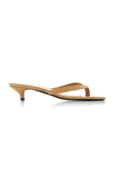 Toteme The Flip-Flop Leather Heels | Thumbnail 4