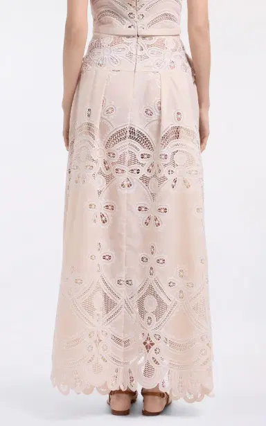 Elie Saab Embroidered Cotton Maxi Skirt | Thumbnail 7