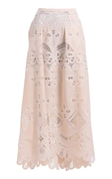 Elie Saab Embroidered Cotton Maxi Skirt | Thumbnail 10