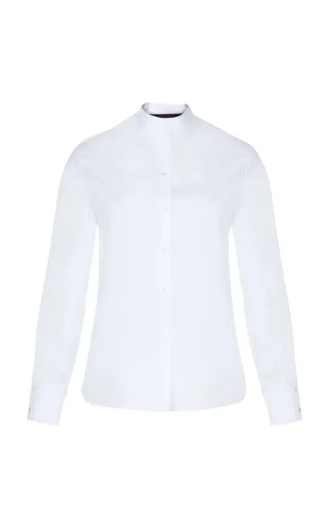 Classic Cotton Shirt With Collar Stand
