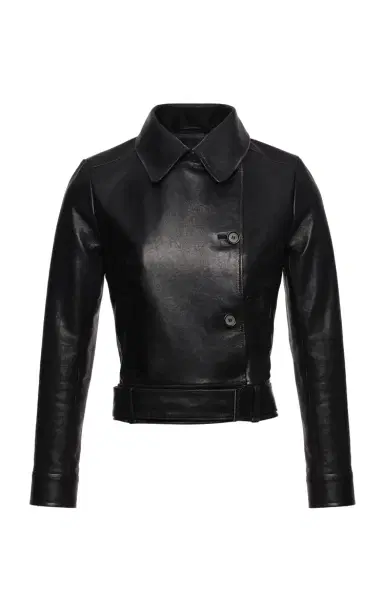 Magda Butrym High Neck Sheep Leather Jacket | Thumbnail 1
