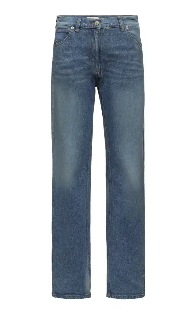 Magda Butrym Washed Cotton Denim Jeans