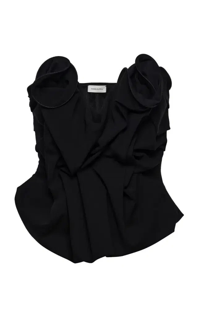 Magda Butrym Sweetheart Neck Wool Corset Top