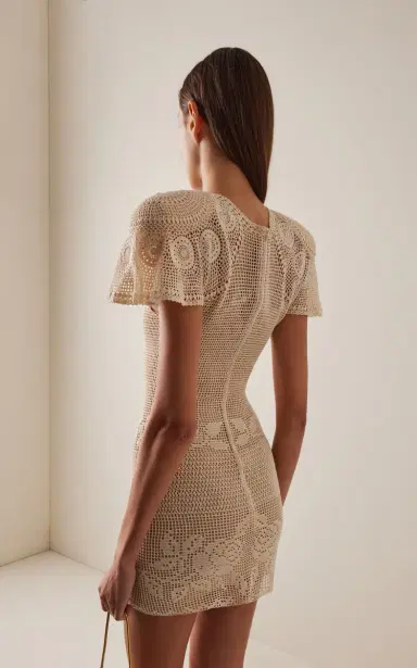 Magda Butrym Cotton Crochet Mini Dress | Thumbnail 4 Magda Butrym Cotton Crochet Mini Dress | Thumbnail 4