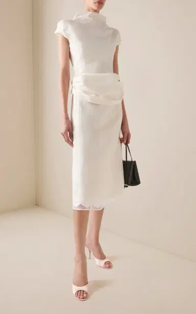 Magda Butrym Layered Silk Midi Skirt | Thumbnail 2