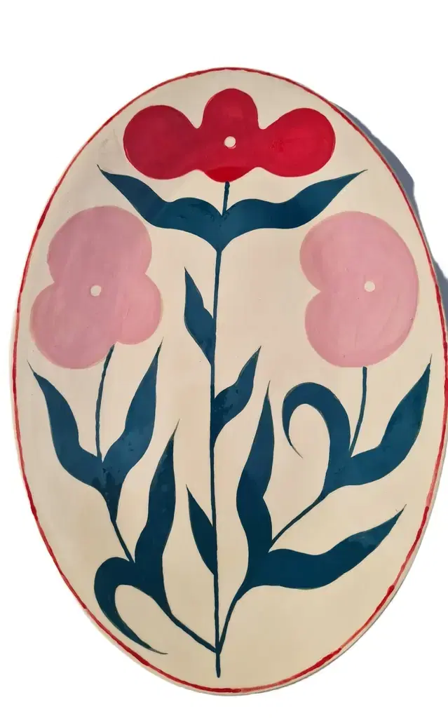 Trio Oval Platter - Floral