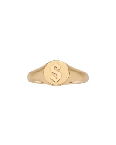 Jennifer Fisher Mini Gothic Letter Signet Ring O-Z | Thumbnail 1 Jennifer Fisher Mini Gothic Letter Signet Ring O-Z | Thumbnail 1