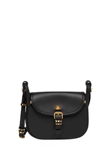 Valentino Garavani Small Rockstud Leather Saddle Crossbody Bag | Thumbnail 1 Valentino Garavani Small Rockstud Leather Saddle Crossbody Bag | Thumbnail 1
