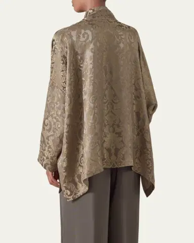 Eskandar A-Line Metallic Brocade Shirt | Thumbnail 3