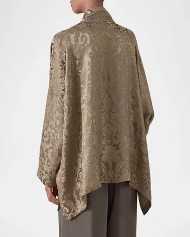 Eskandar A-Line Metallic Brocade Shirt | Thumbnail 7