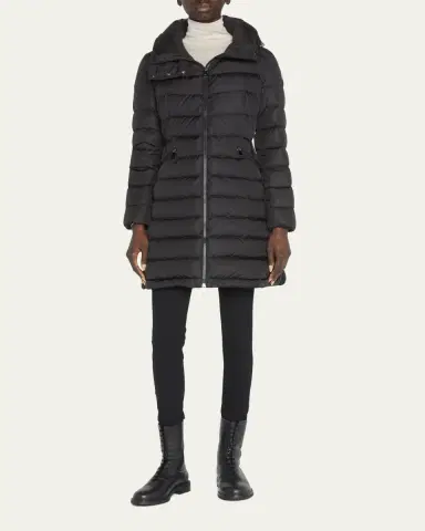 Moncler Flammette High-Neck Puffer Coat | Thumbnail 8 Moncler Flammette High-Neck Puffer Coat | Thumbnail 8