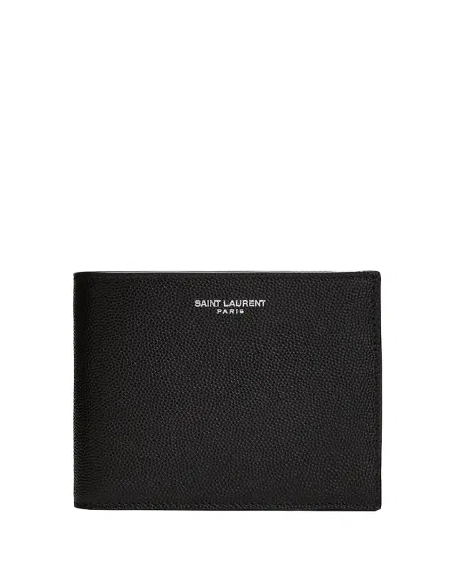 Saint Laurent East-West Calfskin Leather Wallet