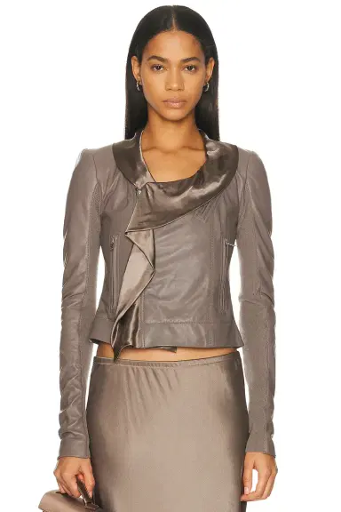 Rick Owens Scarf Biker Jacket | Thumbnail 1