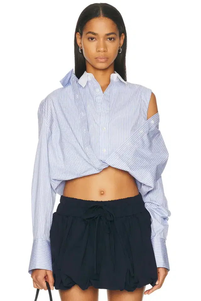 Monse Fold-Up Cropped Shirt