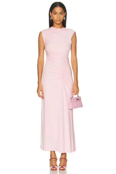 Simkhai Acacia Draped Jersey Midi Dress | Thumbnail 1 Simkhai Acacia Draped Jersey Midi Dress | Thumbnail 1