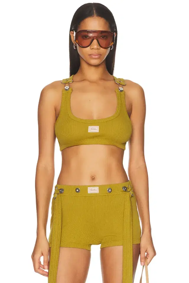 Cotton Ribbed Bra Top