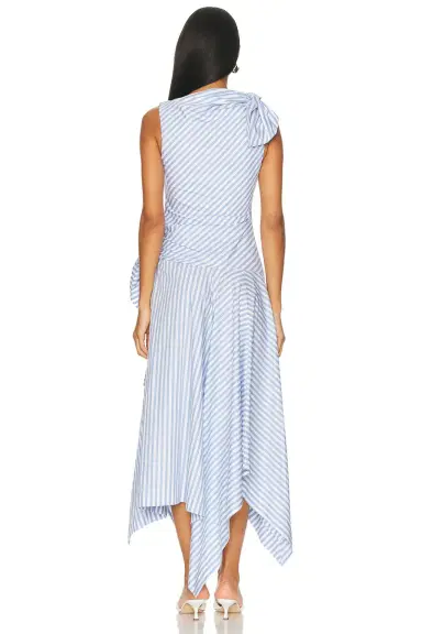 Monse Bow Drape Shirting Cascade Dress | Thumbnail 4 Monse Bow Drape Shirting Cascade Dress | Thumbnail 4