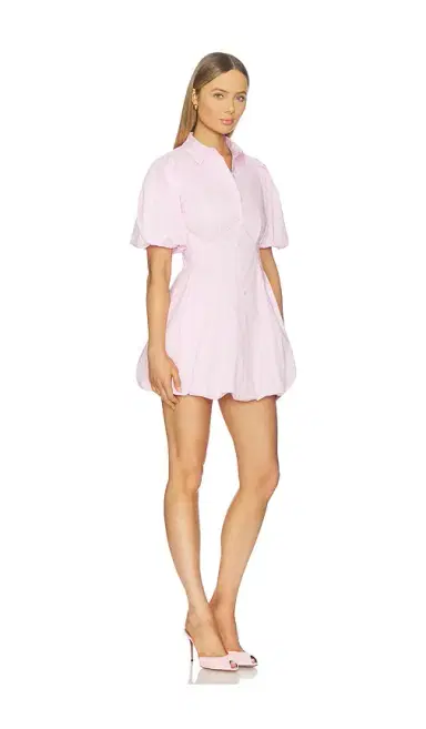 Simkhai Cleo Balloon Pintuck Mini Dress | Thumbnail 2 Simkhai Cleo Balloon Pintuck Mini Dress | Thumbnail 2
