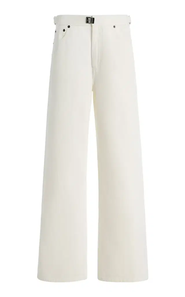 Buckle Mid-Rise Jeans