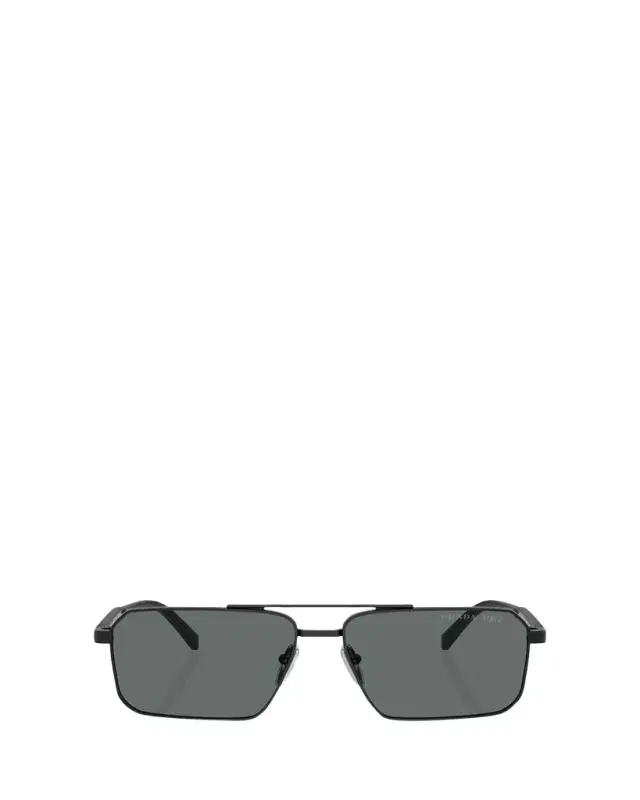 Prada Men's Metal Plaque Sunglasses