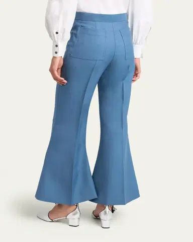 Valentino Garavani Wool-Alpaca Flare Crop Pants | Thumbnail 3