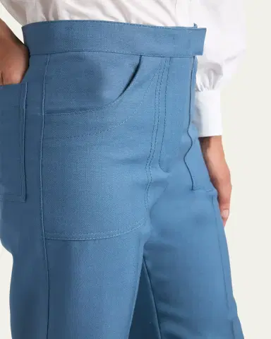 Valentino Garavani Wool-Alpaca Flare Crop Pants | Thumbnail 7
