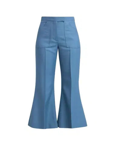 Valentino Garavani Wool-Alpaca Flare Crop Pants | Thumbnail 1