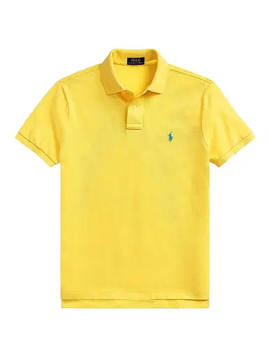Polo Ralph Lauren Men's Cotton Mesh Classic-Fit Polo Shirt - Yellow | Thumbnail 1 Polo Ralph Lauren Men's Cotton Mesh Classic-Fit Polo Shirt - Yellow | Thumbnail 1
