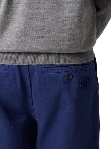 Miu Miu Women's Garment-Dyed Gabardine Jeans - Green | Thumbnail 12