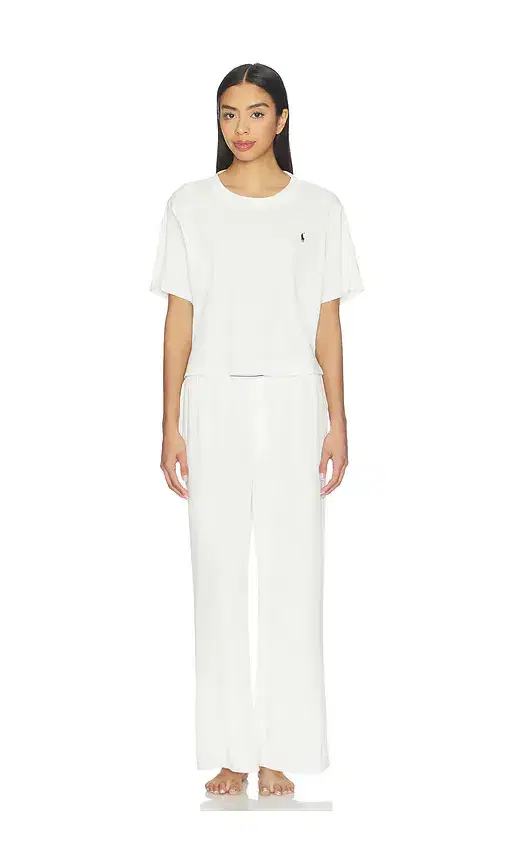 Polo Ralph Lauren Intimates Short Sleeve Top Straight Leg Pant Set