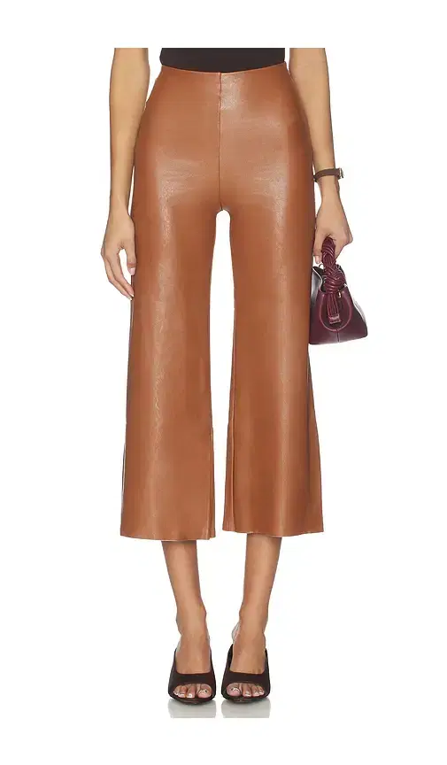 Faux Leather Cropped Pant