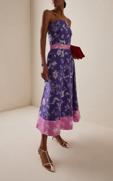Rosie Assoulin Exclusive Floral Cotton A-Line Skirt | Thumbnail 2