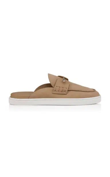 Christian Louboutin Chanme Donna Nubuck Loafer Mules | Thumbnail 1 Christian Louboutin Chanme Donna Nubuck Loafer Mules | Thumbnail 1