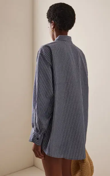 ELCE Exclusive Ime Striped Cotton-Blend Shirt | Thumbnail 4 ELCE Exclusive Ime Striped Cotton-Blend Shirt | Thumbnail 4